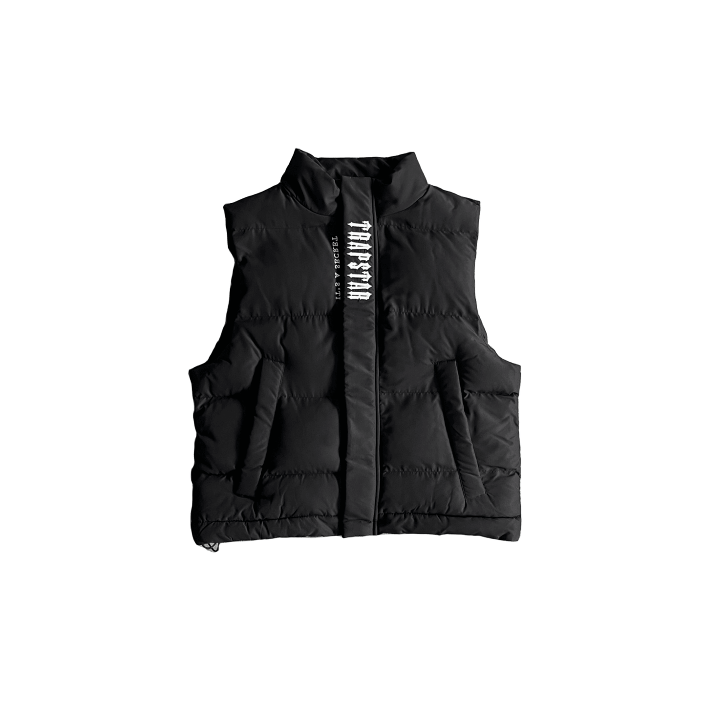 Trapstar Decoded Gilet Vest, Color Black With White Logo - Hipstersbuy