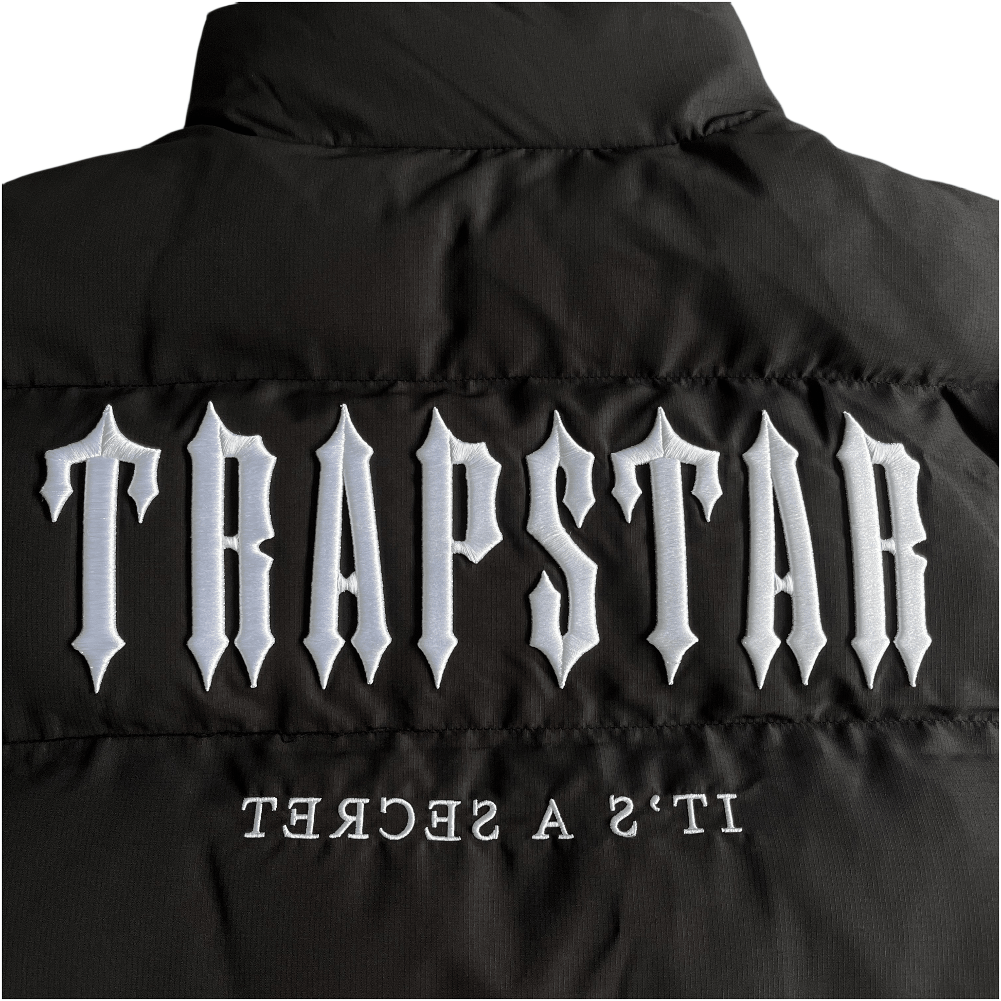 Trapstar Decoded Gilet Vest, Color Black With White Logo - Hipstersbuy