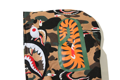 Bape Vert et Tan ABC Camo Shark Sweat à capuche Streetwear - Camouflage 