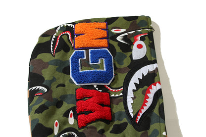 Bape Green and Tan ABC Camo Shark Hoodie Streetwear - Camouflage