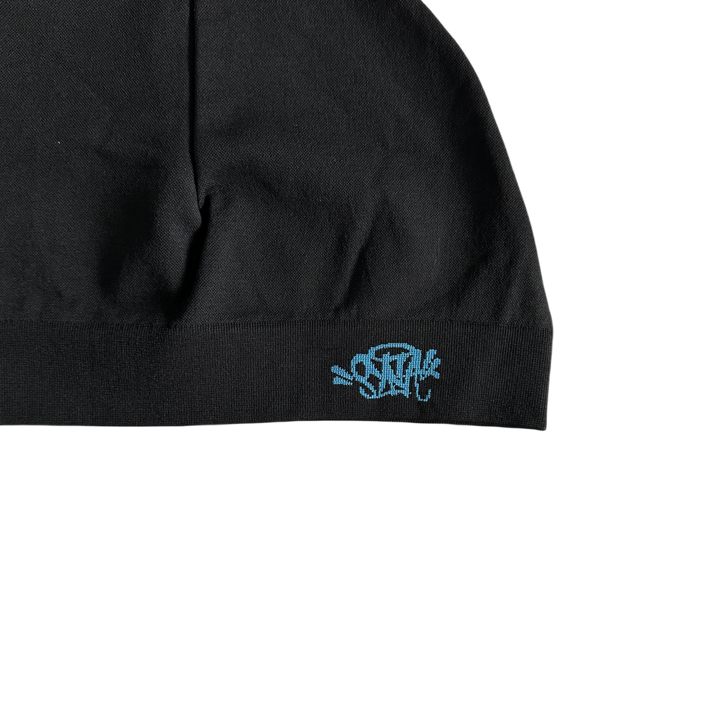 Bérets Casquette de Course Syna World Logo Crâne Chapeau Tricot Bonnet Hommes Femmes Y2k Chaud Bonnets SY Sans Couture Chapeau Froid - Bleu/Blanc