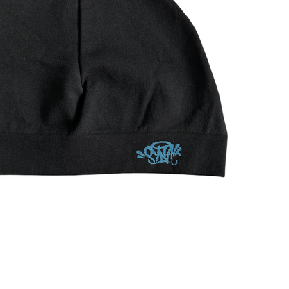 Berets Running Cap Syna World Logo Skull Hat Knitting Beanie Men‘s Women’s Y2k Warm Beanies SY Seamless Cold Hat - Blue/White
