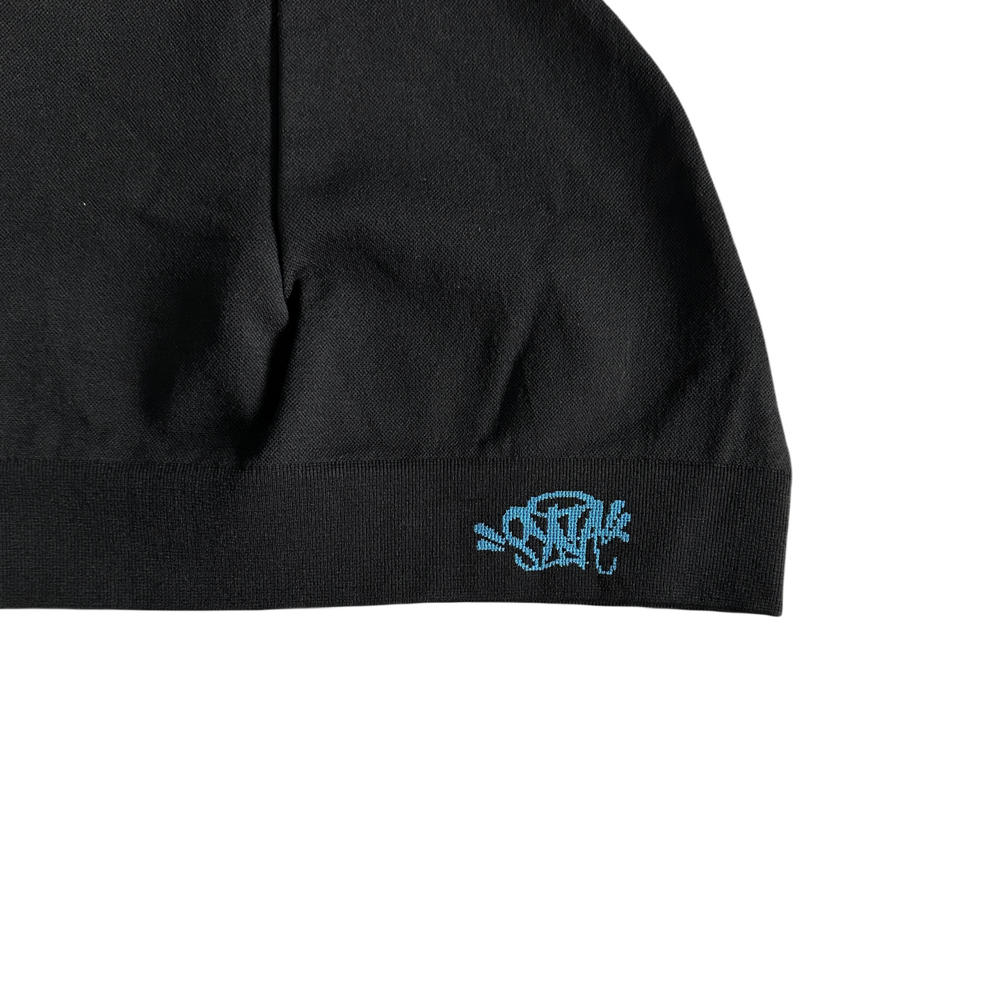Bérets Casquette de Course Syna World Logo Crâne Chapeau Tricot Bonnet Hommes Femmes Y2k Chaud Bonnets SY Sans Couture Chapeau Froid - Noir/Bleu