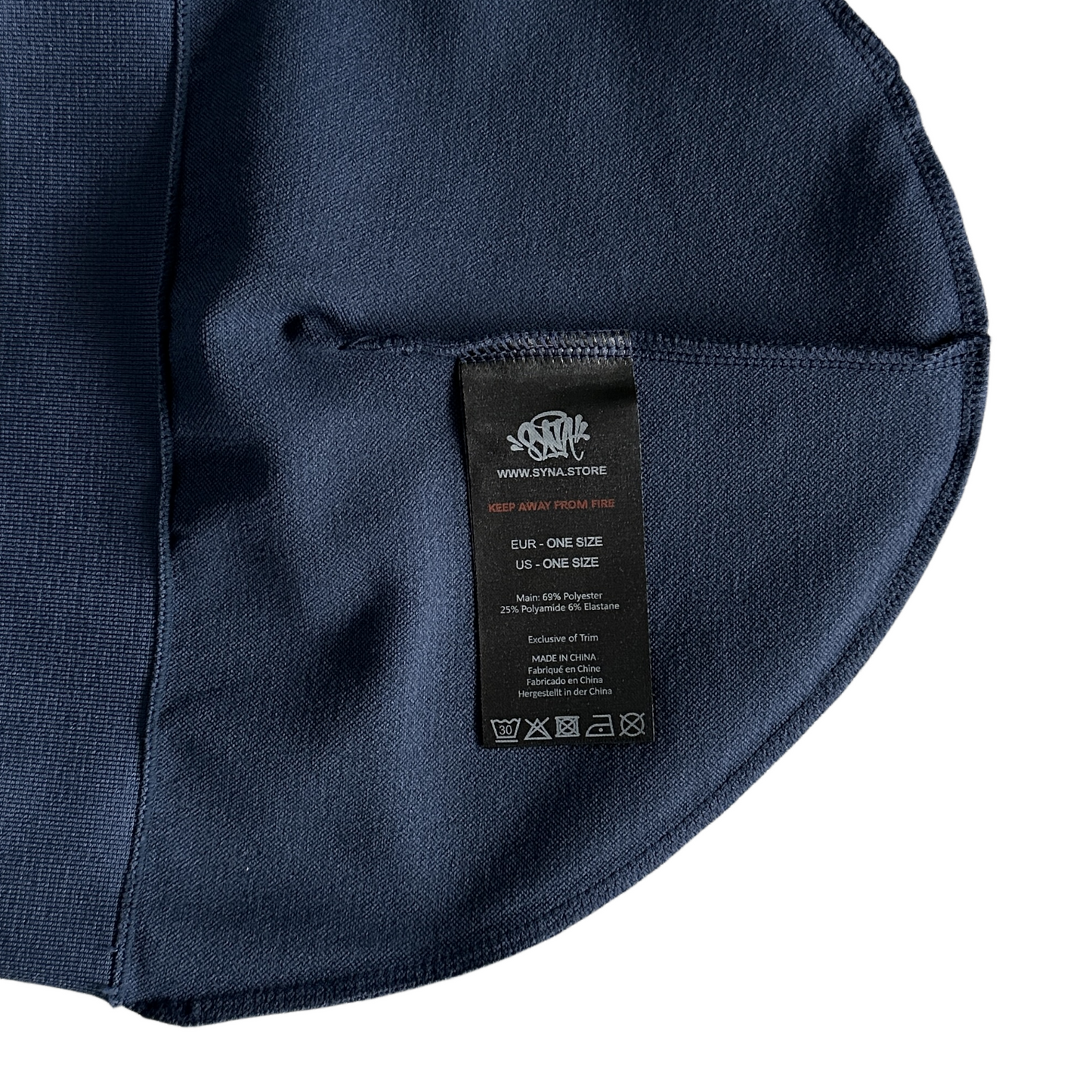 Bérets Casquette de Course Syna World Logo Crâne Chapeau Tricot Bonnet Hommes Femmes Y2k Chaud Bonnets SY Sans Couture Chapeau Froid - Noir/Bleu