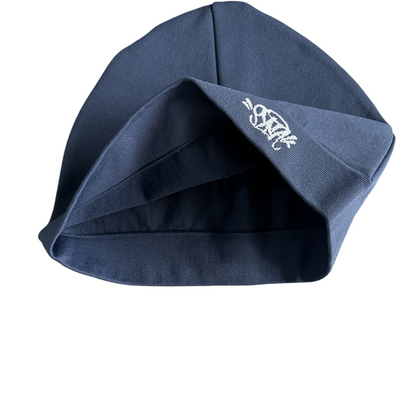 Bérets Casquette de Course Syna World Logo Crâne Chapeau Tricot Bonnet Hommes Femmes Y2k Chaud Bonnets SY Sans Couture Chapeau Froid - Bleu/Blanc