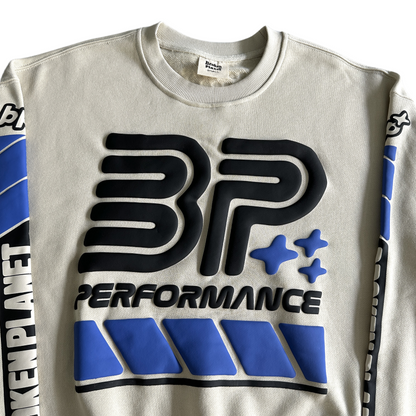 Broken Planet 'BP Performance' Sweat à capuche Casual Streetwear Crewneck Sweat-shirt à manches longues - Os/Blanc