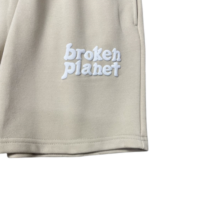 Pantalon de survêtement décontracté Broken Planet Basics Shorts - Off White