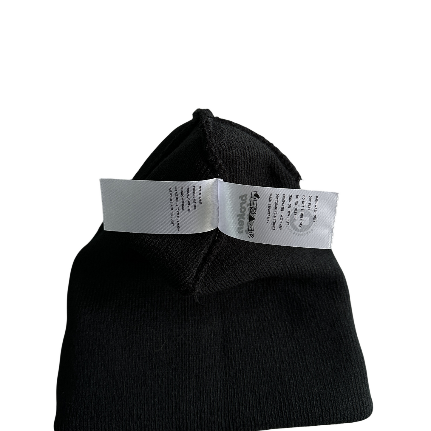 Broken Planet Dark Hours Beanie Embroidered Knitted Hat Cap - Black