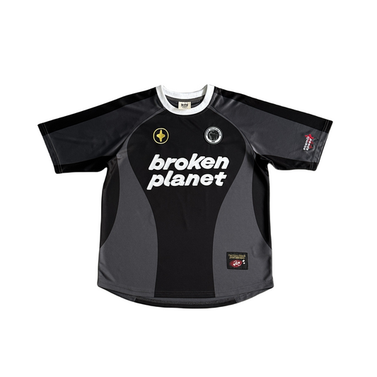 T-Shirt à manches courtes Broken Planet Football Tee Sweatshirt - Noir/Gris