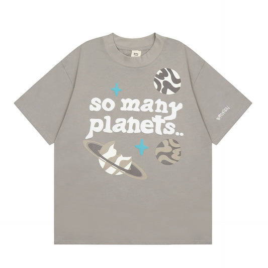Broken Planet Men's Women's T-shirt 'so many planets' Tee