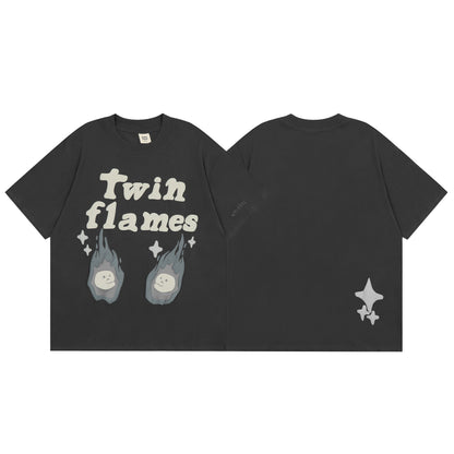 Broken Planet T-shirt homme femme 'flammes jumelles' Tee