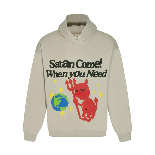 Broken Planet ‘Satan Come! When you Need’ Hoodie Long-sleeved Sweatshirt - Hipstersbuy