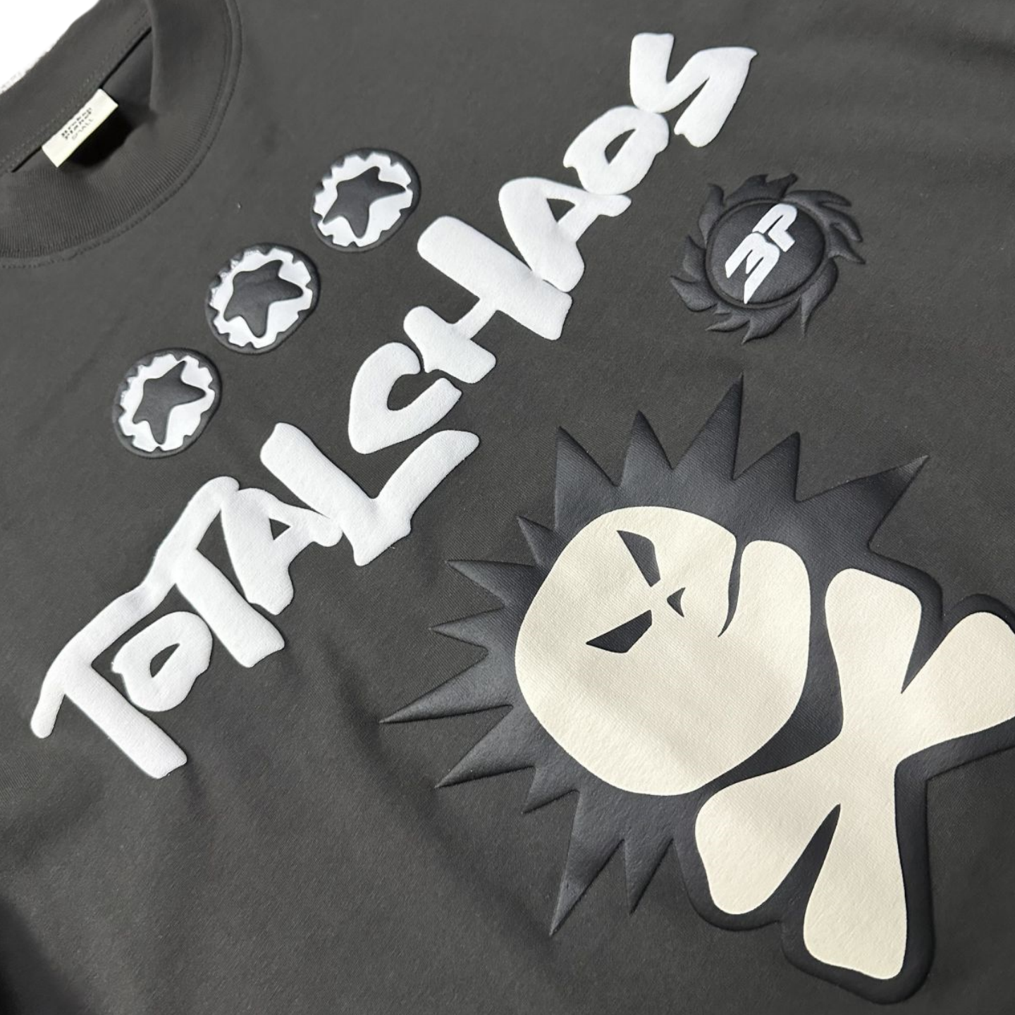 Broken Planet 'TOTAL CHAOS' Tee-shirt streetwear décontracté à manches courtes - Noir