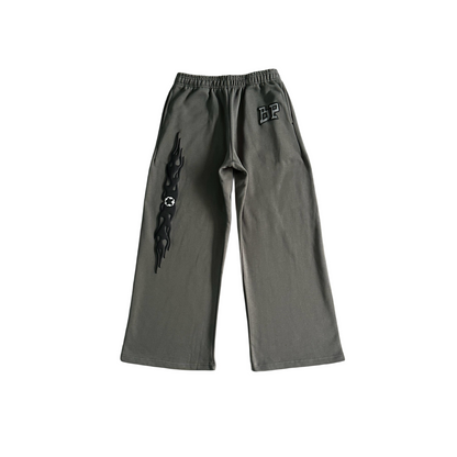 Broken Planet Wide-leg Sweatpants ‘Dark Hours Vol.3’ Drop Pants- Gunmetal Gray