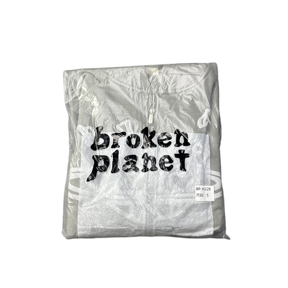 Broken Planet Zip Up Hoodie Jacket Hooded Cardigan Sweatshirt - Light Grey