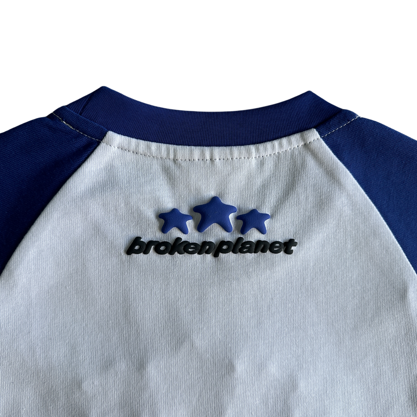 Broken Planet «né pour être rapide» bébé t-shirt décontracté streetwear à manches courtes-blanc/bleu