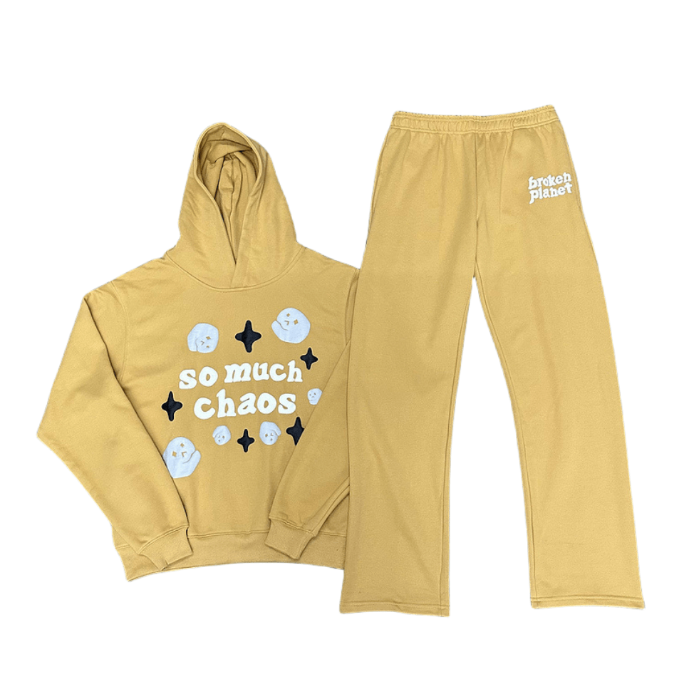 Broken Planet ‘so much chaos’ Hoodie And Trousers Tracksuits