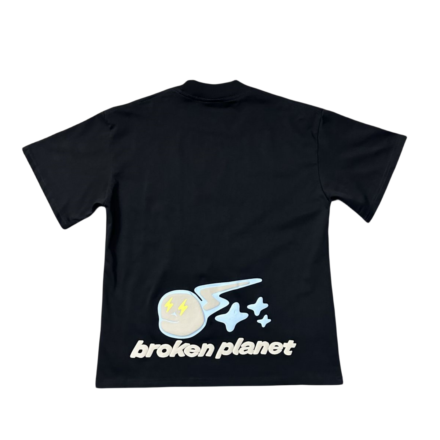 Broken Planet «vitesse de la lumière» T-shirt décontracté streetwear à manches courtes-noir