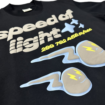 Broken Planet 'speed of light' Tee Casual Streetwear Short Sleeve T-shirt - Black