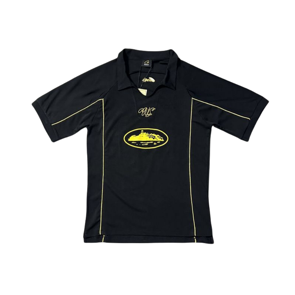CORTEIZ Talismo Football Jersey Tee T-Shirt à Manches Courtes - NOIR ET OR