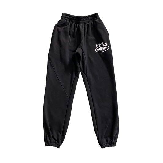 Corteiz 4 Starz Alcatraz Jogging Trousers - BLACK