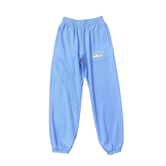 Corteiz 4 Starz Alcatraz Jogging Trousers - Baby blue