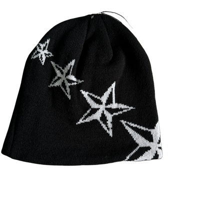 Corteiz 4 Starz Beanie Knitting Warm Cap Cold Hat - Black
