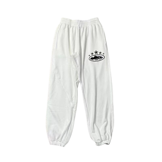 Corteiz 5 Starz Alcatraz Jogging Trousers - WHITE