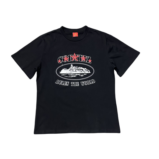 Corteiz 5 Starz Alcatraz Tee Short Sleeve T-shirt - Black
