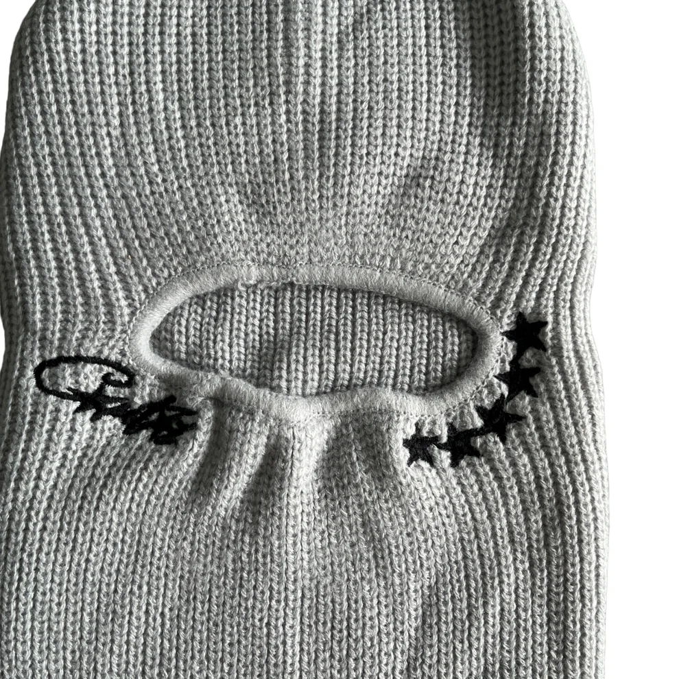 Cagoule Corteiz 5 Starz Knit Bally Mask 5e anniversaire - GRIS