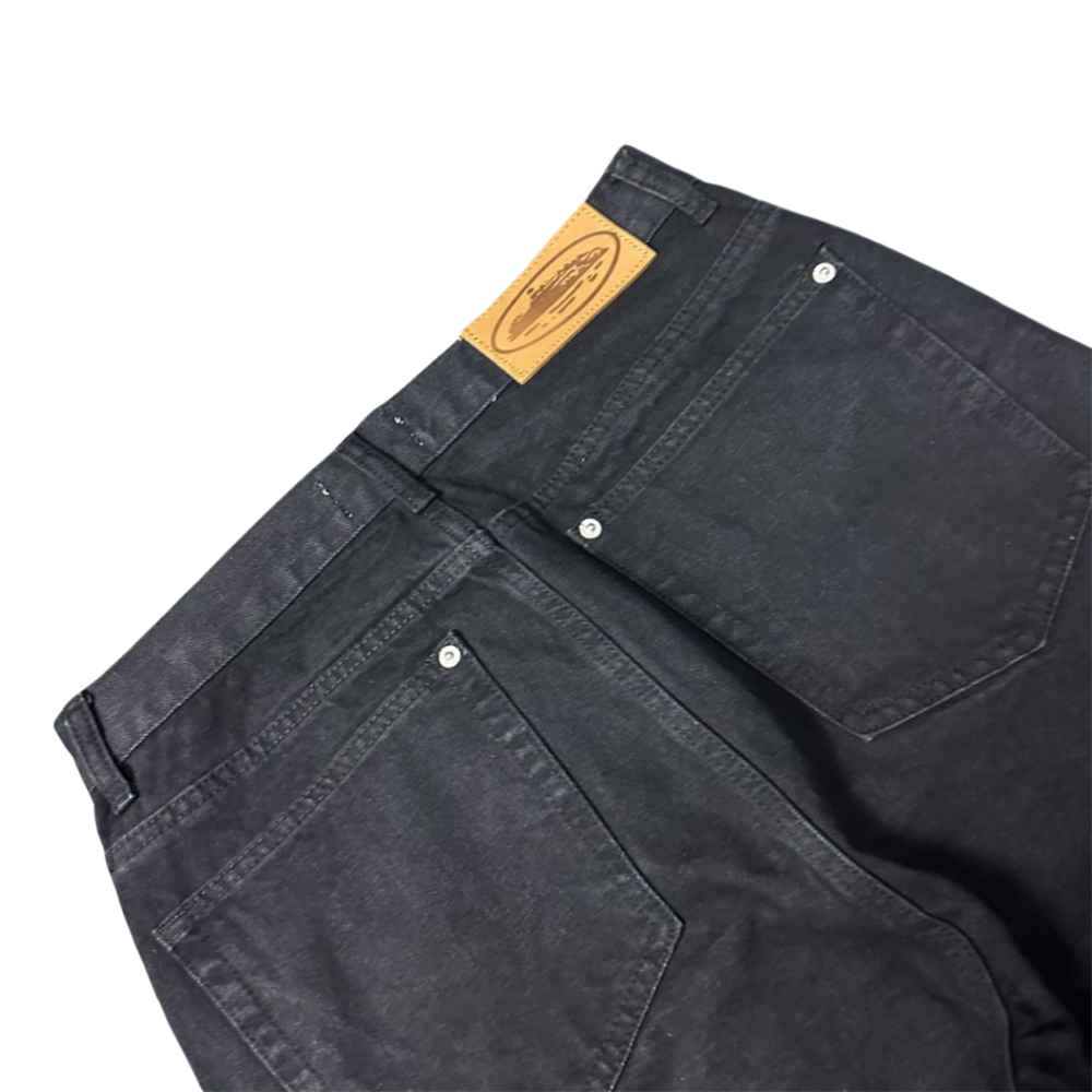 Corteiz Corteiz Alcatraz Baggy Denim Jeans Men's Women's Unisex Pants - Black
