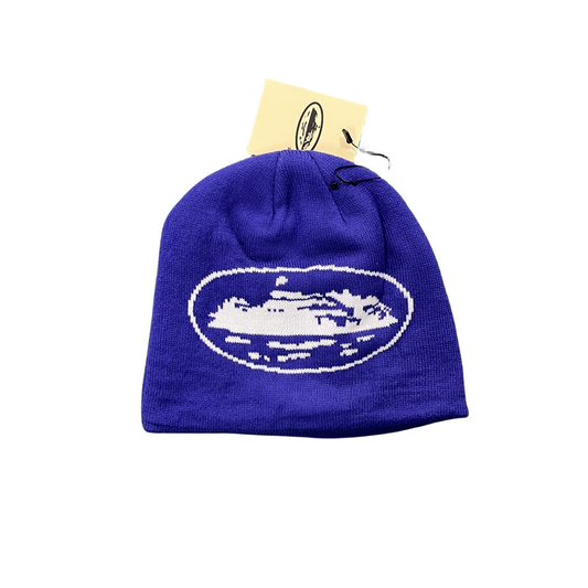 Corteiz Alcatraz Beanie Knitting Warm Cap Demon Cold Hat - Violet