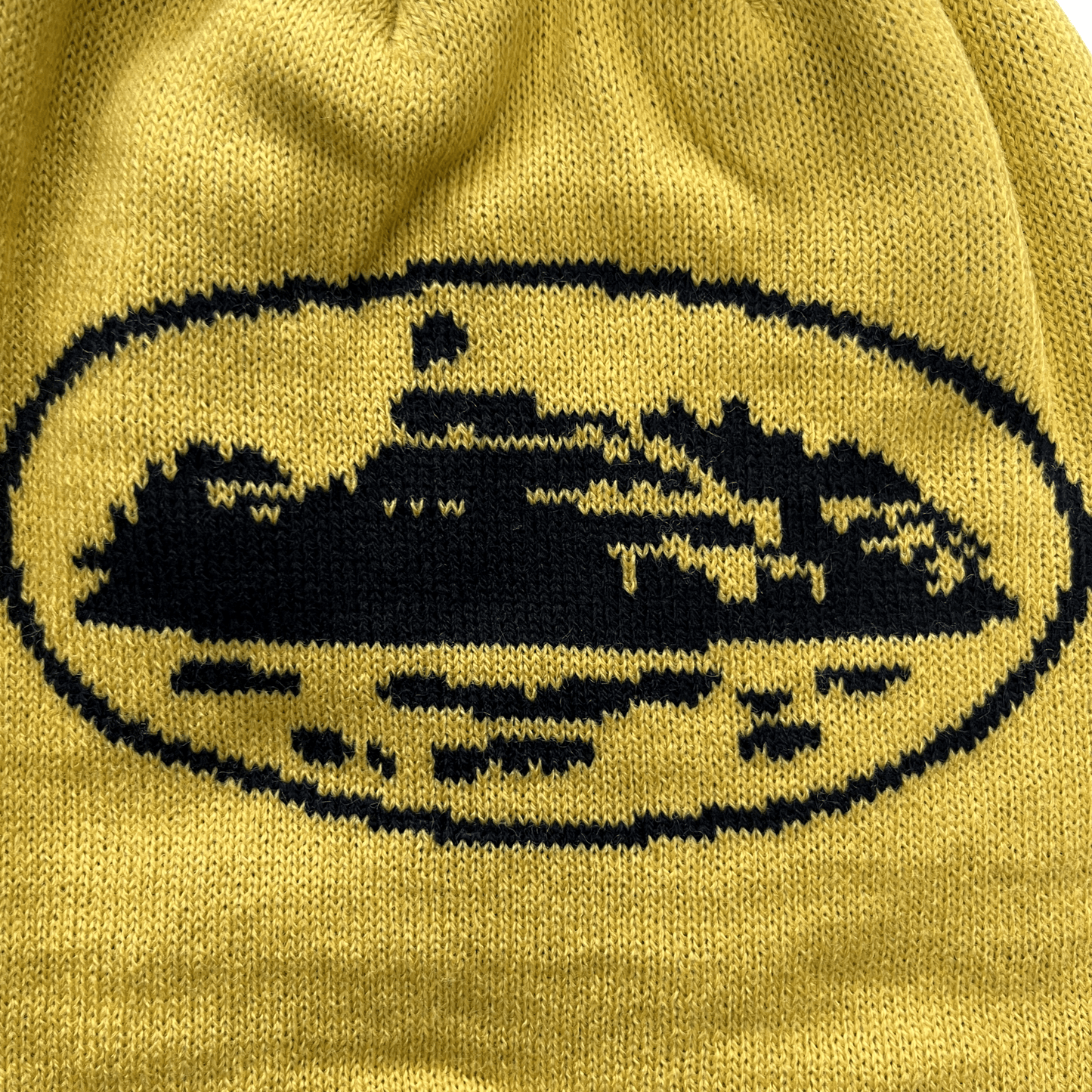Corteiz Alcatraz Beanie Knitting Warm Cap Demon Cold Hat - Yellow