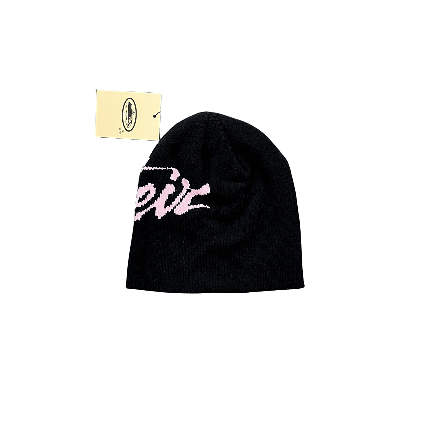 Corteiz Alcatraz Beanie Knitting Warm Cap Demon Printed Cold Hat - Black/Pink