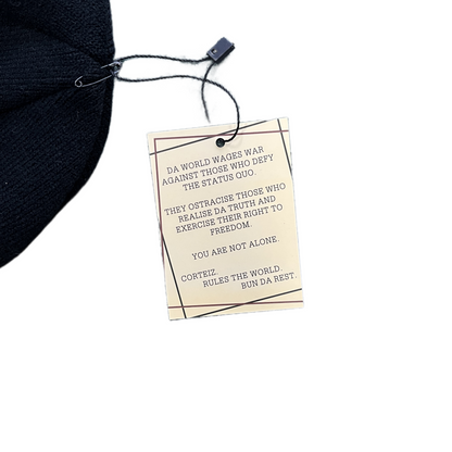 Corteiz Alcatraz Beanie Knitting Warm Cap Demon Printed Cold Hat - Blue