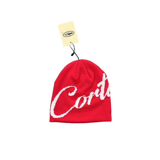 Corteiz Alcatraz Beanie Knitting Warm Cap Demon Printed Cold Hat - Red
