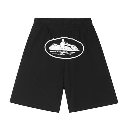 Corteiz Alcatraz Classic Shorts - BLACK/White