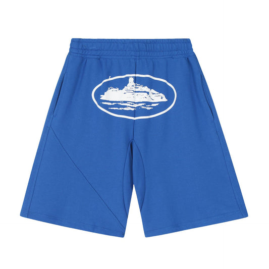 Corteiz Alcatraz Classic Shorts - BLUE/White