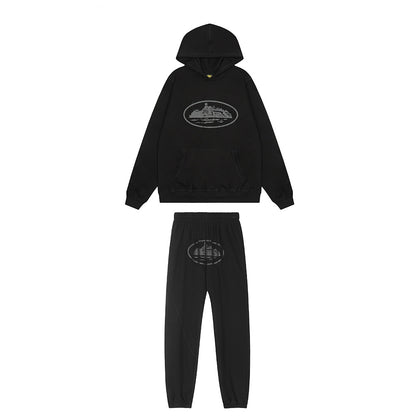 Corteiz Alcatraz Hoodie And Pants Tracksuits - Grey