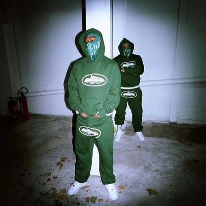 Corteiz Alcatraz Hoodie And Pants Tracksuits - Green