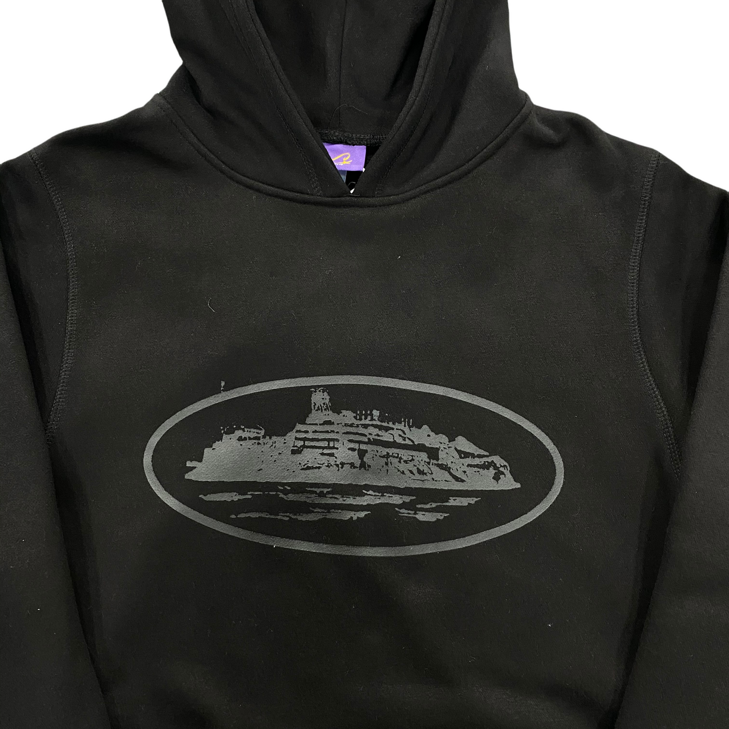 Corteiz Alcatraz Hoodie Hooded Long Sleeve Sweatshirt - Black