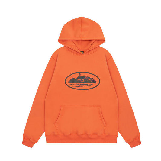 Corteiz Alcatraz Hoodie Hooded Long Sleeve Sweatshirt  - Orange