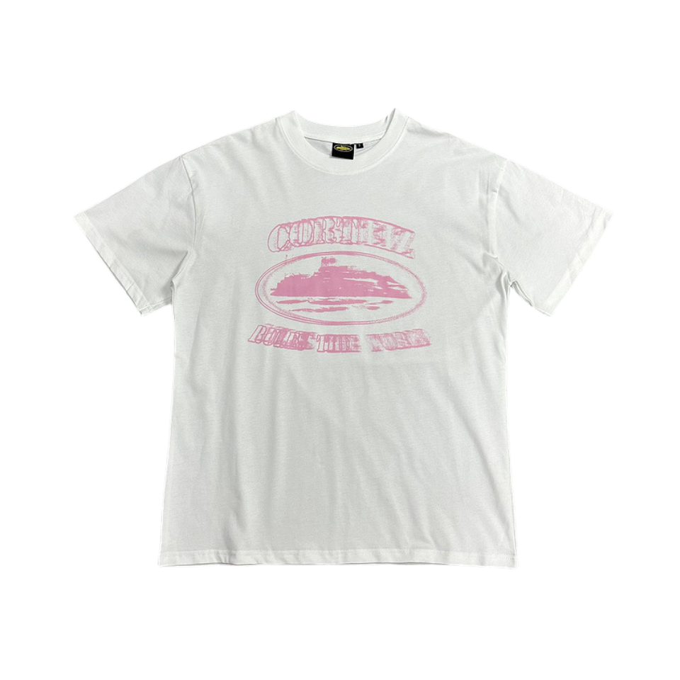 Corteiz Alcatraz Phantom Tee Short sleeve T-shirt - WHITE/PINK