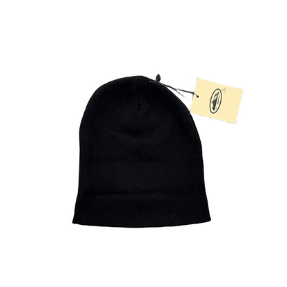 Corteiz Allstarz Folded Beanie Demon Embroidered Knitting Warm Cap Demon Printed Cold Hat - Black