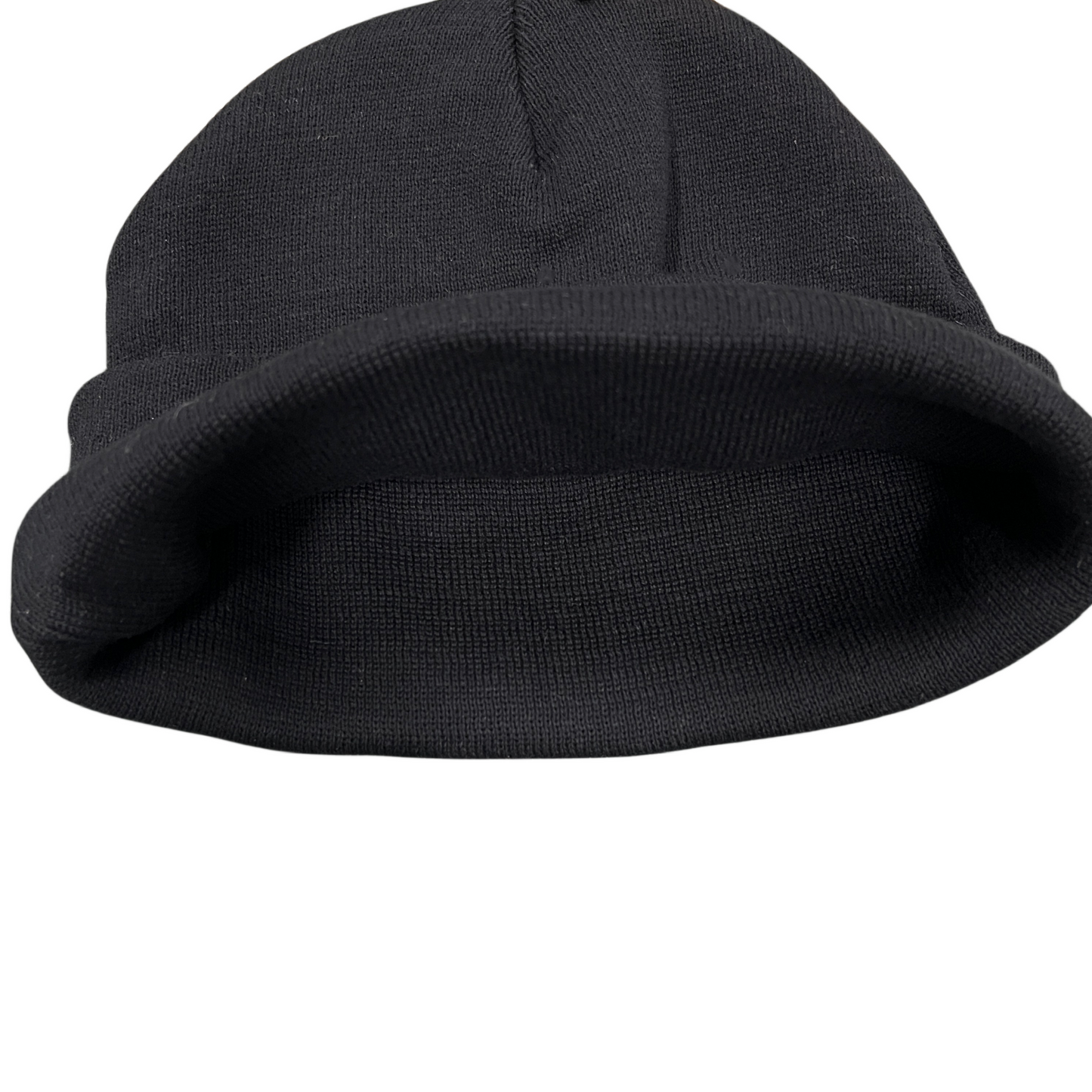 Corteiz Allstarz Folded Beanie Demon Embroidered Knitting Warm Cap Demon Printed Cold Hat - Black/White