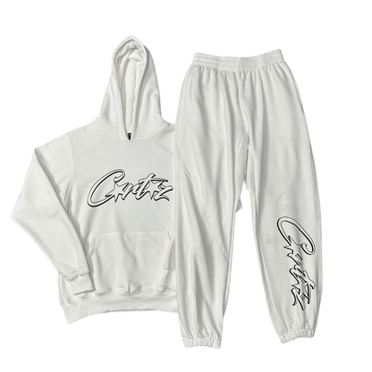 Corteiz Allstarz Jogging And Hoodie Tracksuits - White