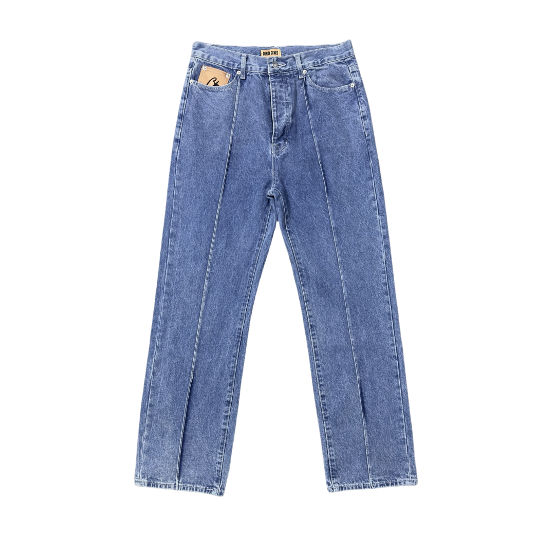Corteiz C-Star Denim Jeans Men's Women's Unisex Pants - Gray