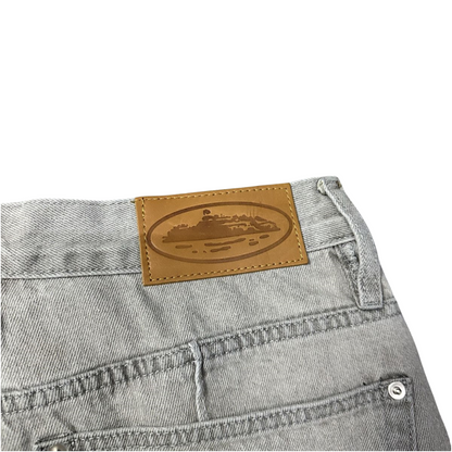 Corteiz C-Star Denim Shorts Men's Women's Unisex Jeans - Gray