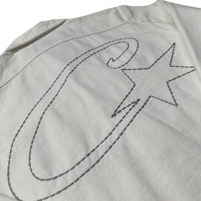 Corteiz C-Star Denim Trucker Jacket Men's Women's Unisex Denim Jacket - White - Hipstersbuy