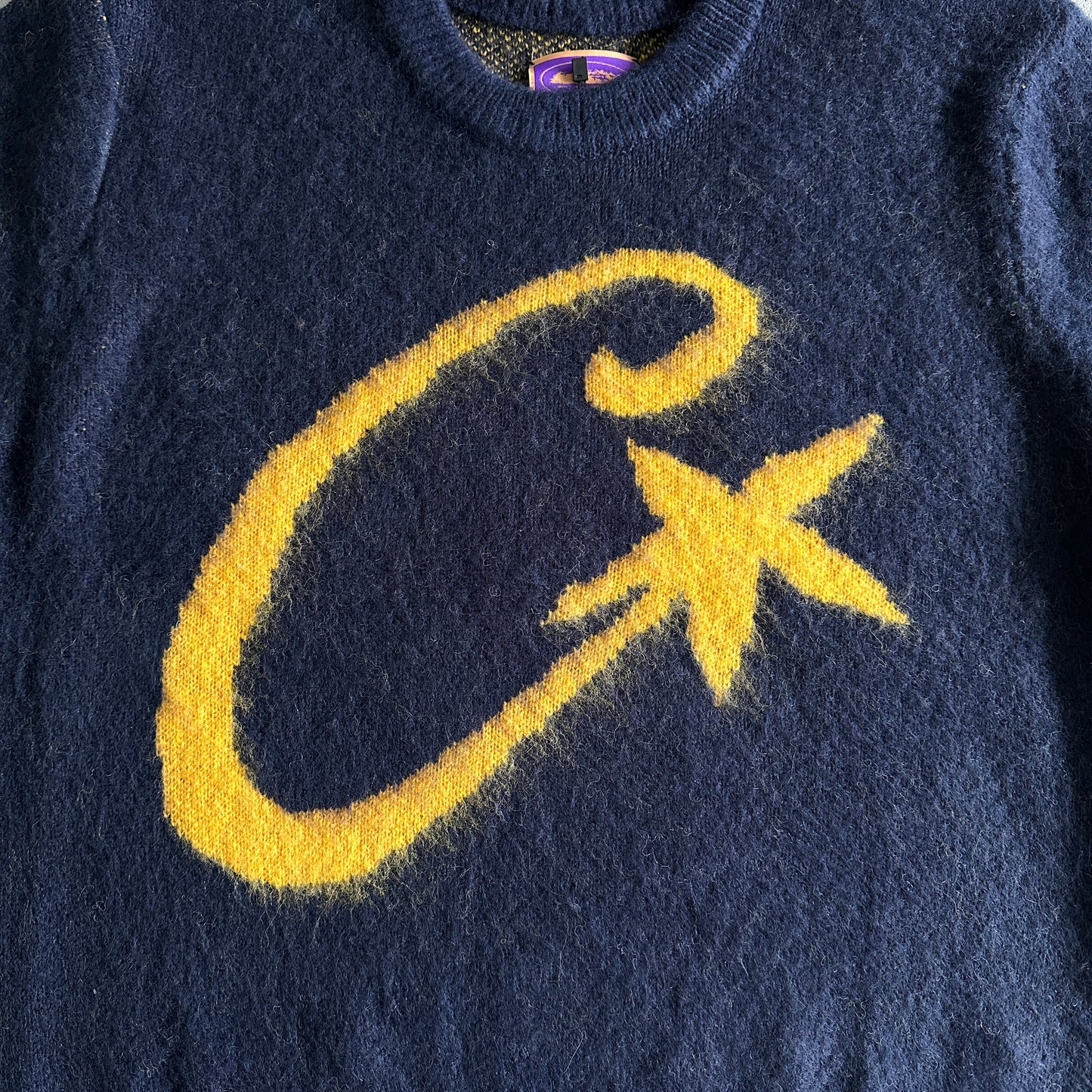 Corteiz C Star Mohairknit Sweater - Navy Blue